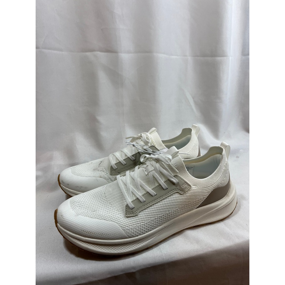 Goodfellow & Co Mens White Knit Sneakers Athletic Shoes Size 13 Gum Sole NWT